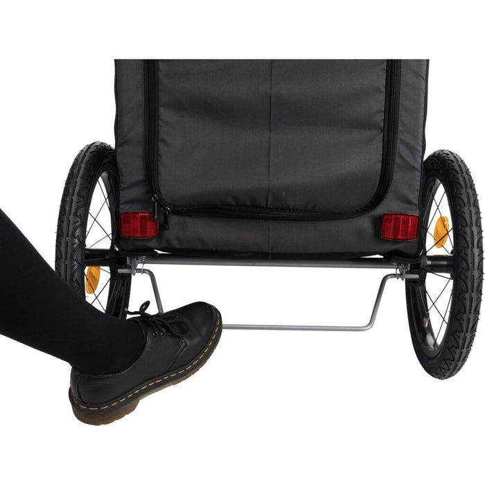 Fahrrad-Anhänger, Schnell-Falt-Funktion, grau
