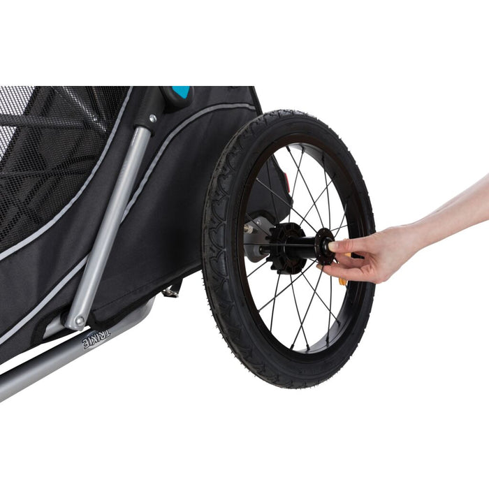 Fahrrad-Anhänger, Schnell-Falt-Funktion, grau