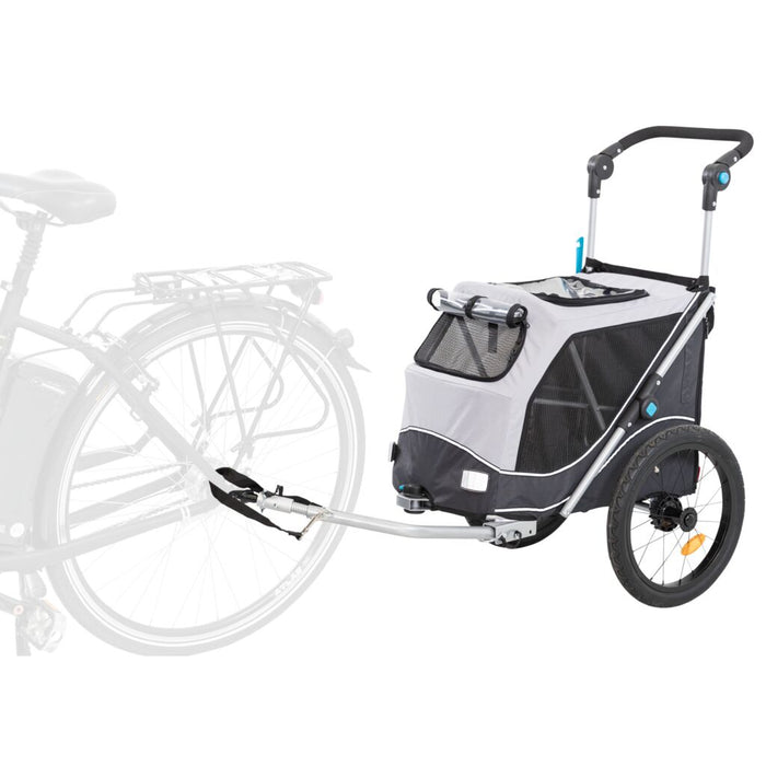 Fahrrad-Anhänger, Schnell-Falt-Funktion, grau