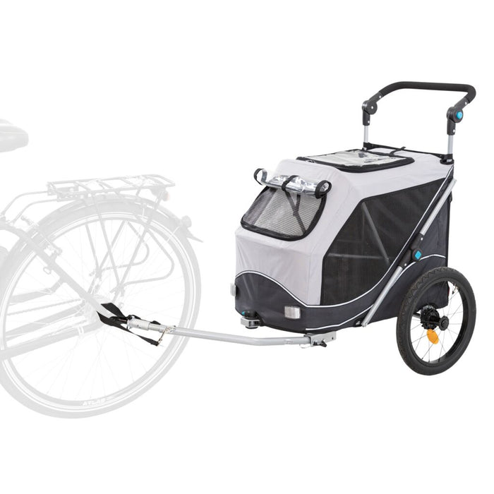Fahrrad-Anhänger, Schnell-Falt-Funktion, grau