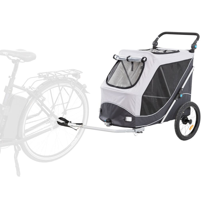Fahrrad-Anhänger, Schnell-Falt-Funktion, grau