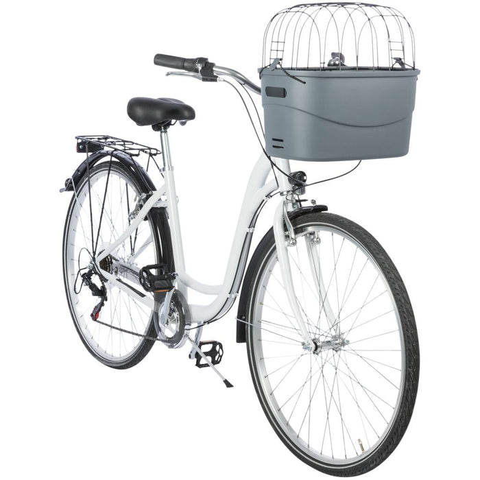 Front-Fahrradkorb, Kunststoff, grau
