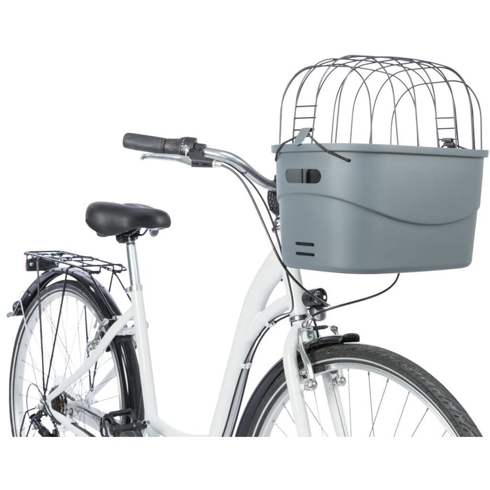 Front-Fahrradkorb, Kunststoff, grau