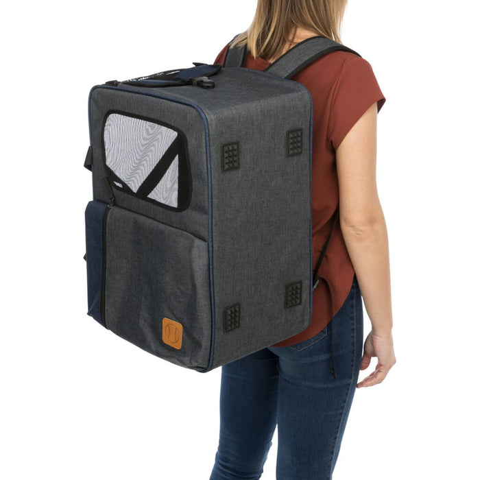 Rucksack & Tasche Tara 2 in 1, grau/blau