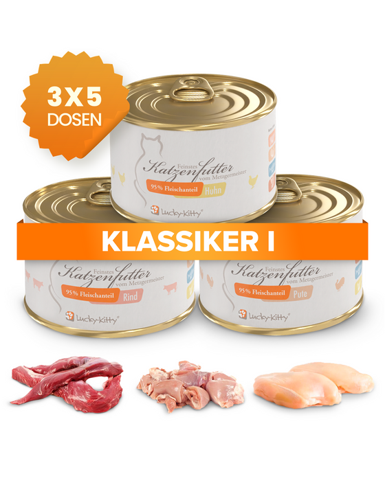 Katzenfutter Sparpaket A "Klassiker I" (15 x 200 Gramm)