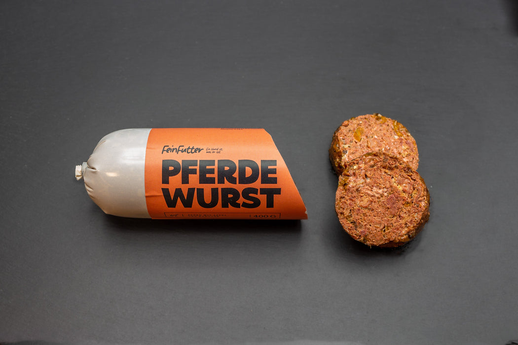 Pferd mit Apfel und Karotte (400g)