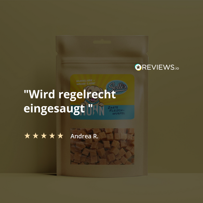 Zarter Liebesbeweis - Huhn Fleischwürfel