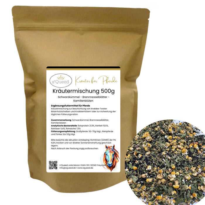 Kräutermischung 500g zur DIY Beschichtung von Knabber Twister Scheiben und Birkenhölzern