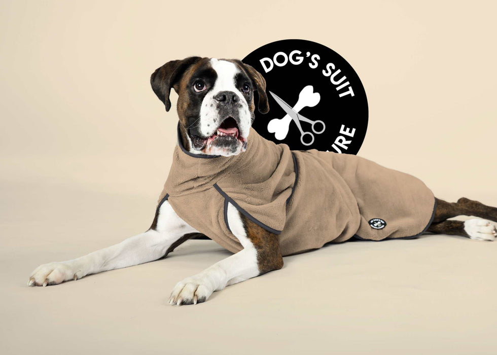 Hundebademantel & Schlafmantel (2-in-1) „Champagne Beige“
