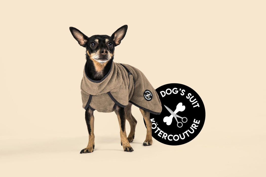 Hundebademantel & Schlafmantel (2-in-1) „Champagne Beige“