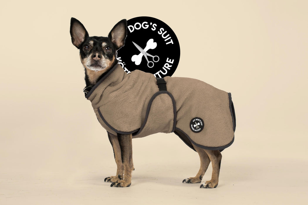 Hundebademantel & Schlafmantel (2-in-1) „Champagne Beige“
