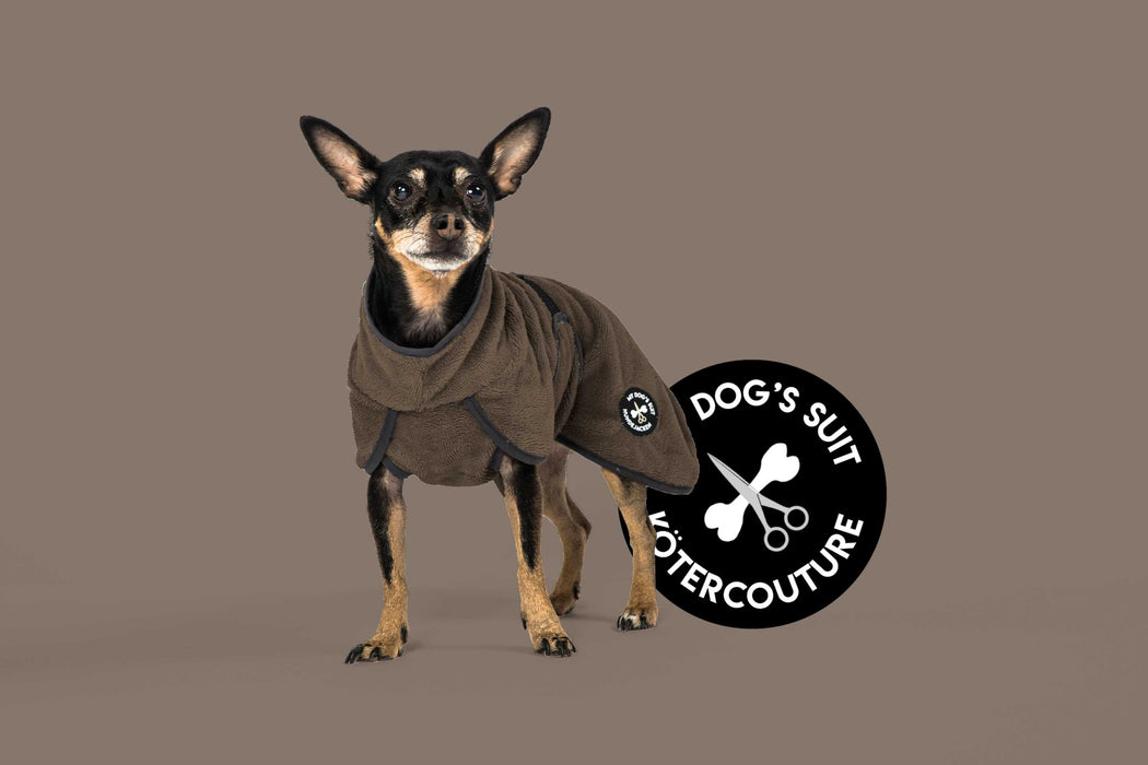 Hundebademantel & Schlafmantel (2-in-1) „Truffle Brown“