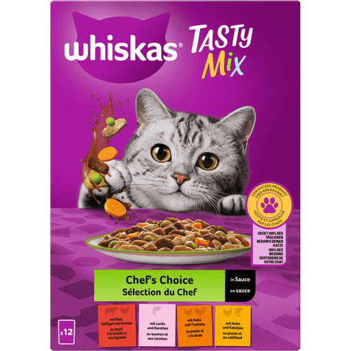 Whiskas Tasty Mix ChefsCho Sauce 12x85g