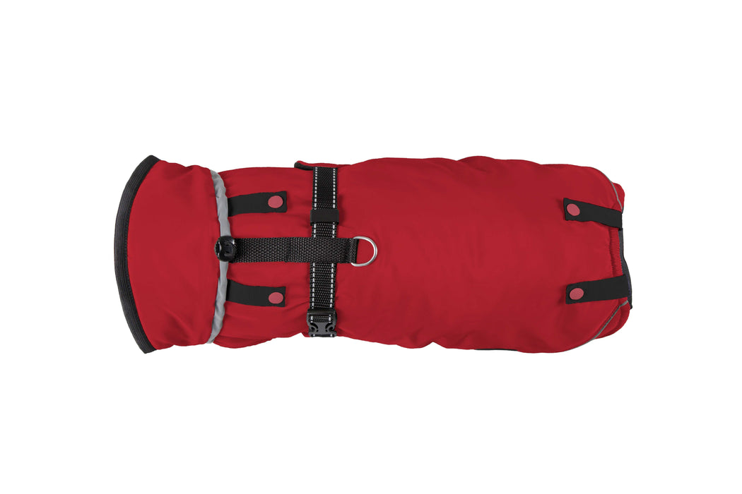 Hundewinterjacke "Cranberry Red" - besonders warm - NEU mit Rückenöffnung