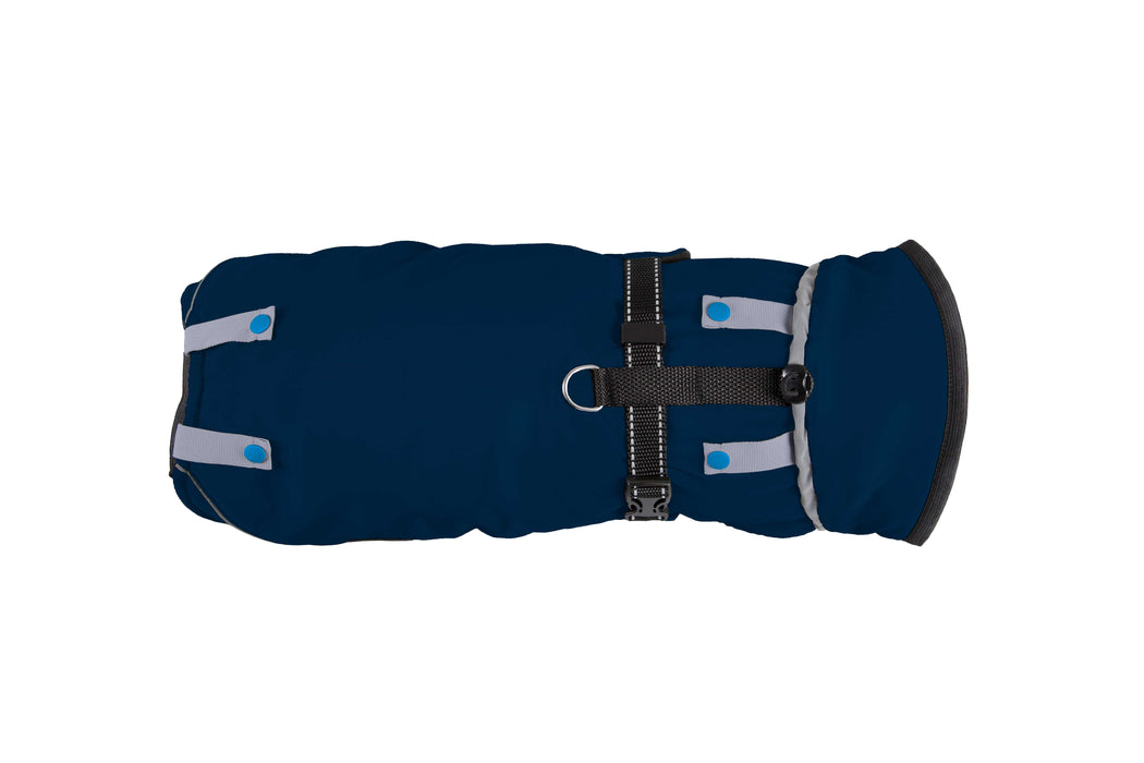 Hundewinterjacke "Navy Blue" - besonders warm - NEU mit Rückenöffnung