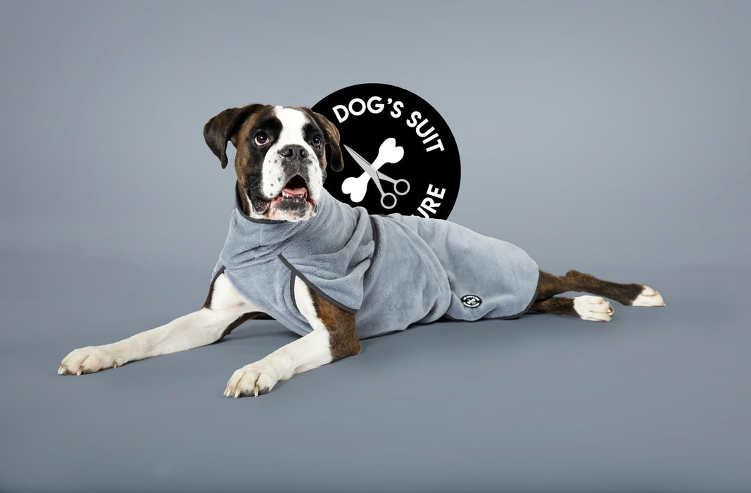 Hundebademantel & Schlafmantel (2-in-1) „Ice Grey“