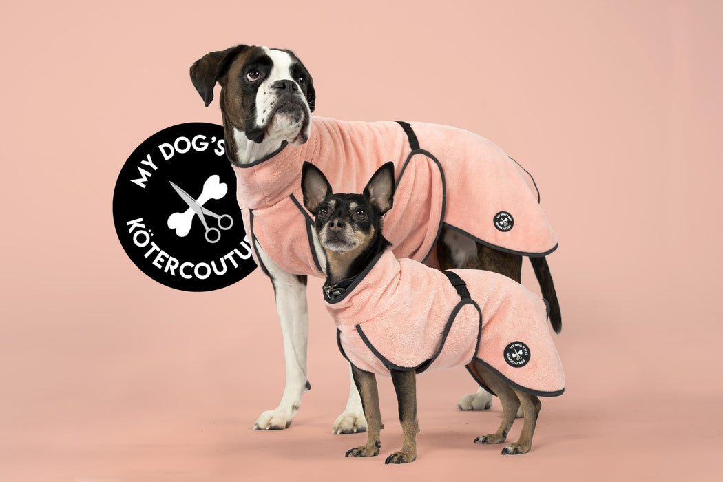 Hundebademantel & Schlafmantel (2-in-1) „Luxury Pink“