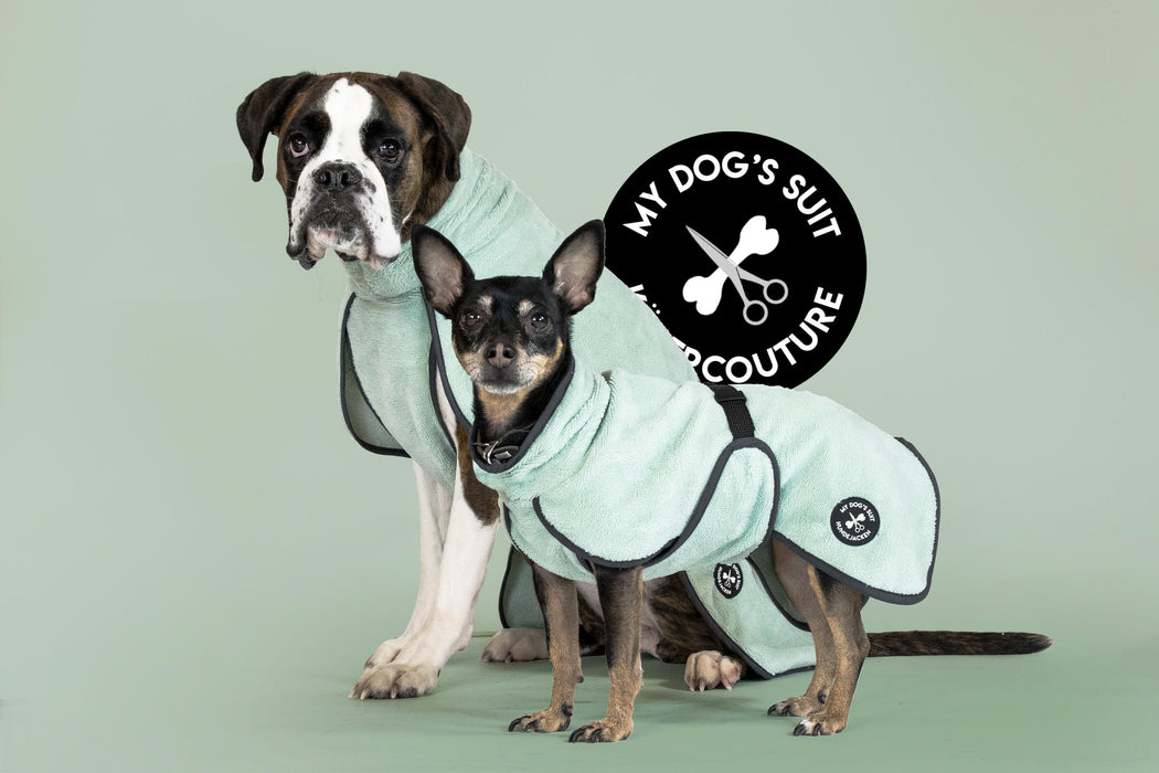 Hundebademantel & Schlafmantel (2-in-1) „Velvet Mint“