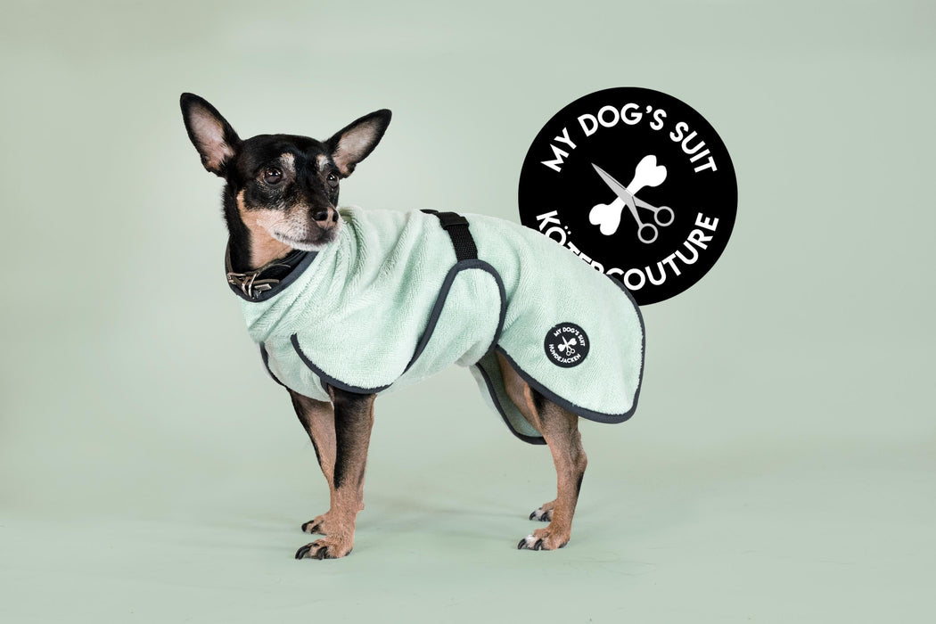 Hundebademantel & Schlafmantel (2-in-1) „Velvet Mint“