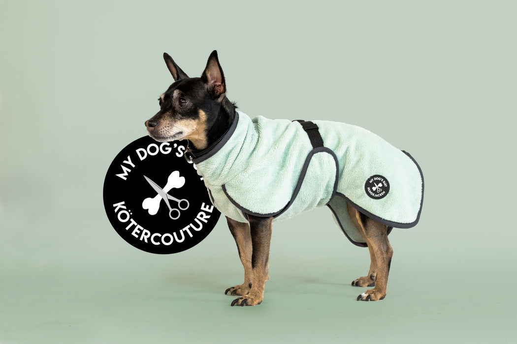 Hundebademantel & Schlafmantel (2-in-1) „Velvet Mint“