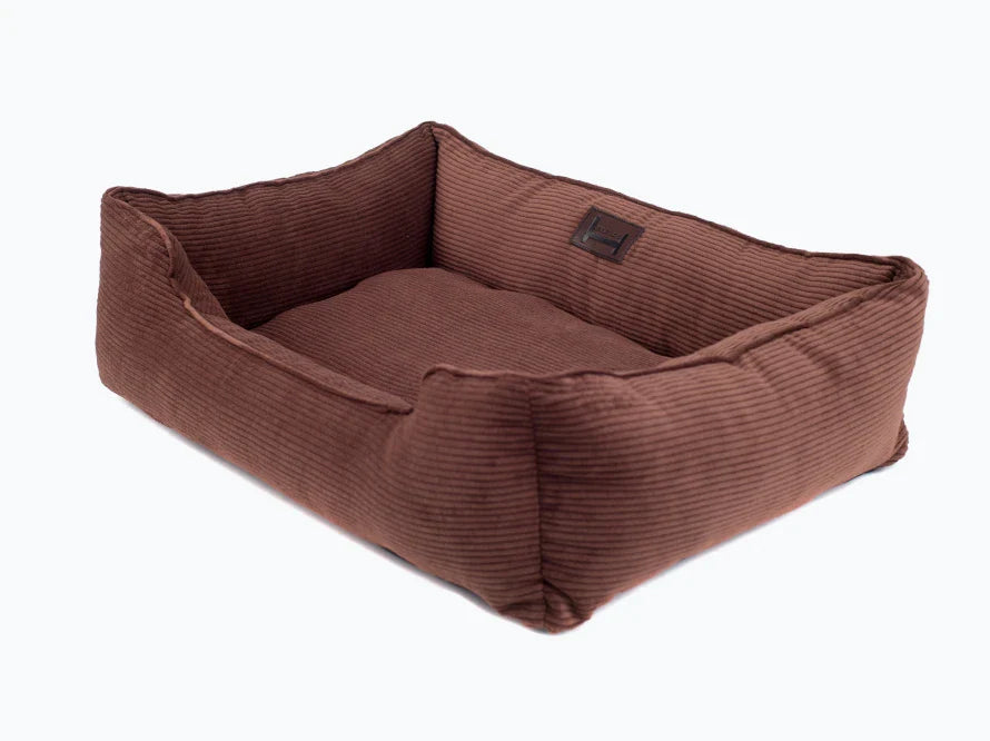 DREAMER orthopädisches Hundebett aus Möbelcord mit Handwerklich/ Höchste Funktionalität