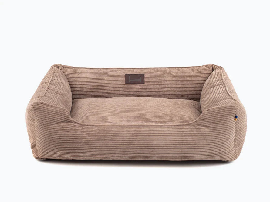 DREAMER orthopädisches Hundebett aus Möbelcord mit Handwerklich/ Höchste Funktionalität