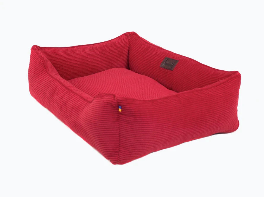 DREAMER orthopädisches Hundebett aus Möbelcord mit Handwerklich/ Höchste Funktionalität
