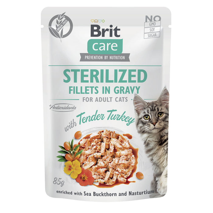 Brit Care Cat Fillets in Gravy Sterilized 24x85g