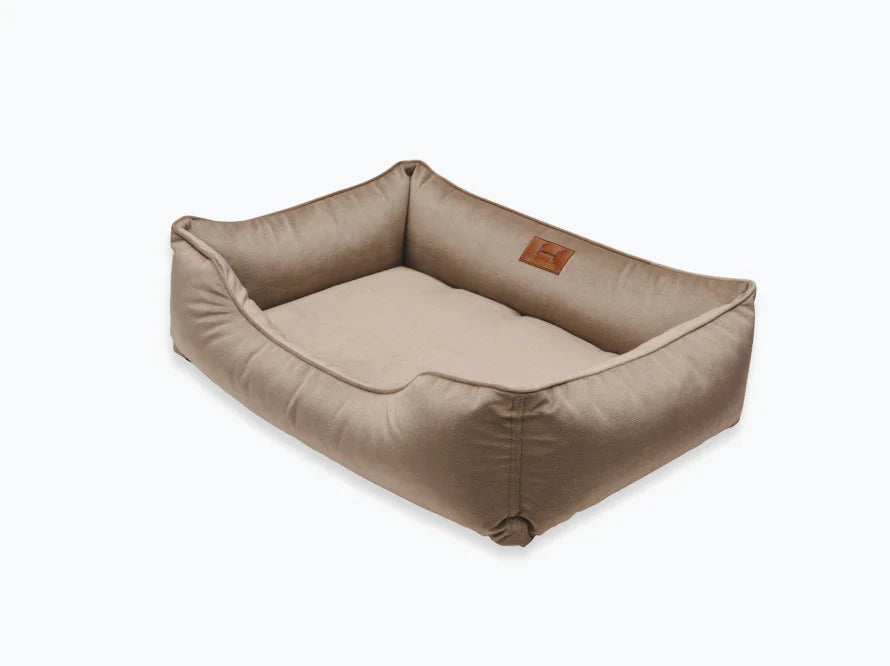 DREAMER orthopädisches Hundebett aus Möbelvelours / gegen Graben und Buddeln resistent