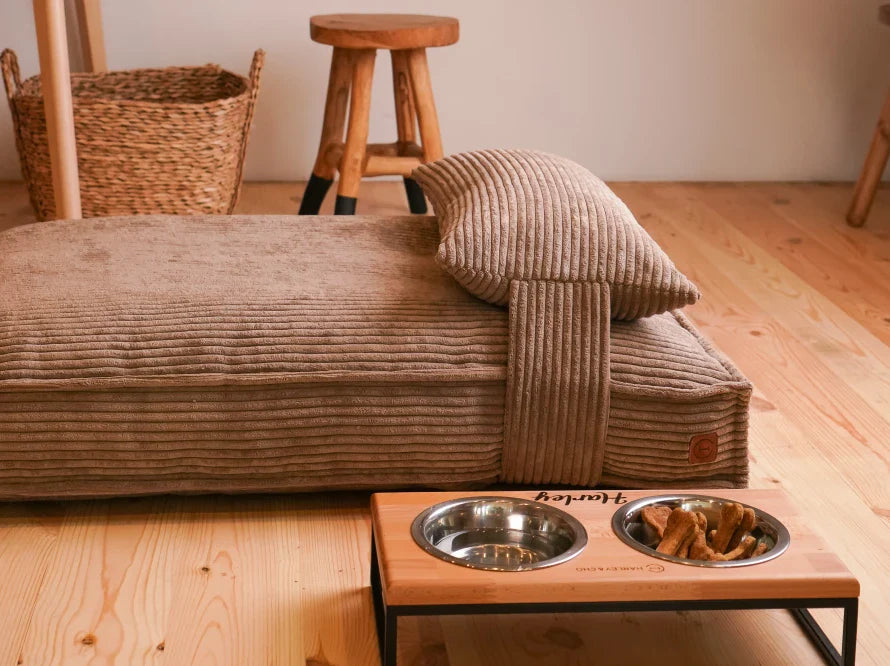 Orthopädische MEMORY FOAM Hundekissen aus Möbelcord / Premium Hundebett für mittlere und große Hunde / Hundematratze