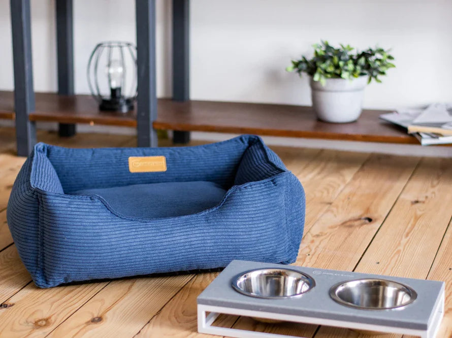 DREAMER orthopädisches Hundebett aus Möbelcord mit Handwerklich/ Höchste Funktionalität