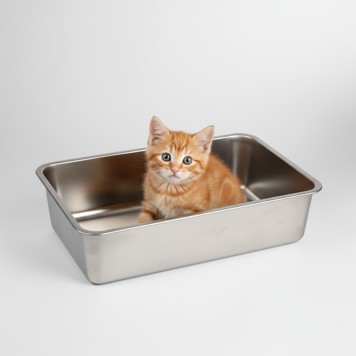 Katzentoilette Kitten Edelstahl