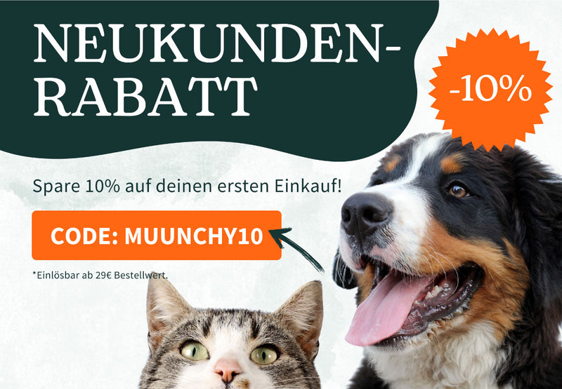 Rabatt für Hunde und Katzen | muunchy.de