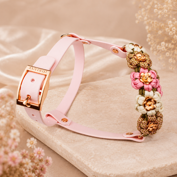 Hundegeschirr Blumen Tierluxe, Paracord, Biothane