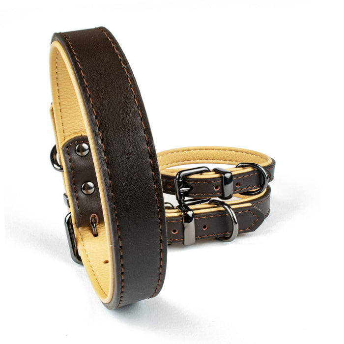 Tierluxe Klassiker - Premium Leder Hundehalsband