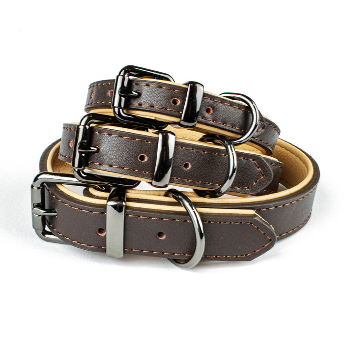 Tierluxe Klassiker - Premium Leder Hundehalsband