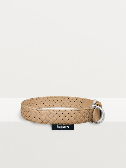 Handgeflochten & Limitiert: Halsband Safari in Beige