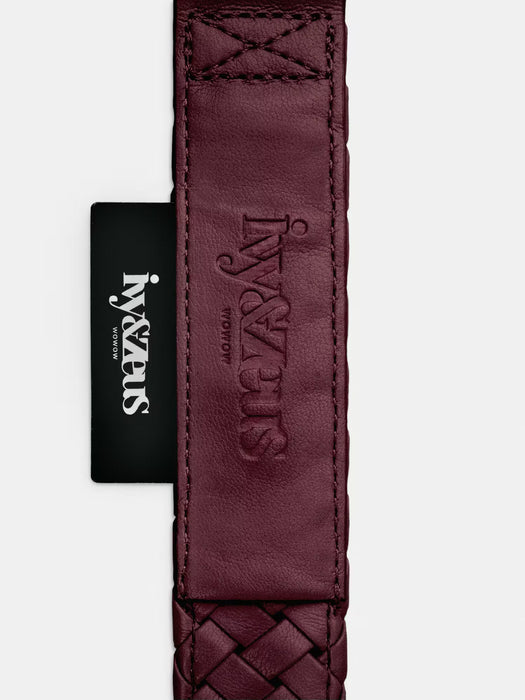 Handgeflochten & Limitiert: Halsband Rusty in Bordeaux