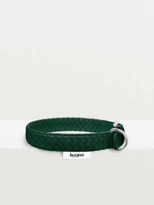 Handgeflochten & Limitiert: Halsband Forest in Waldgrün