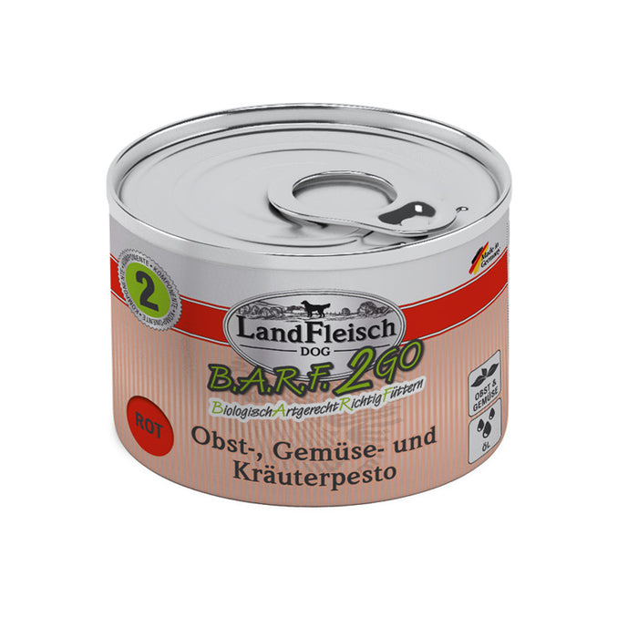 LandFleisch B.A.R.F.2GO Obst-, Gemüse und Kräuterpesto 6x200g