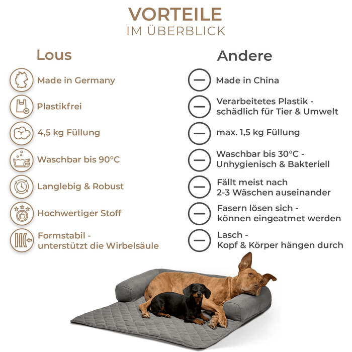 Lous handgefertigter Sofaschutz Sofadecke mit Rand