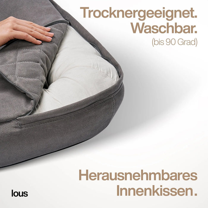 Lous handgefertigter Sofaschutz Sofadecke mit Rand