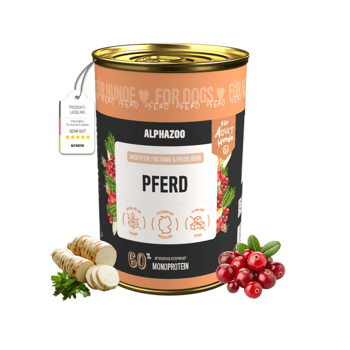 Monoprotein Pferd Nassfutter für Hunde