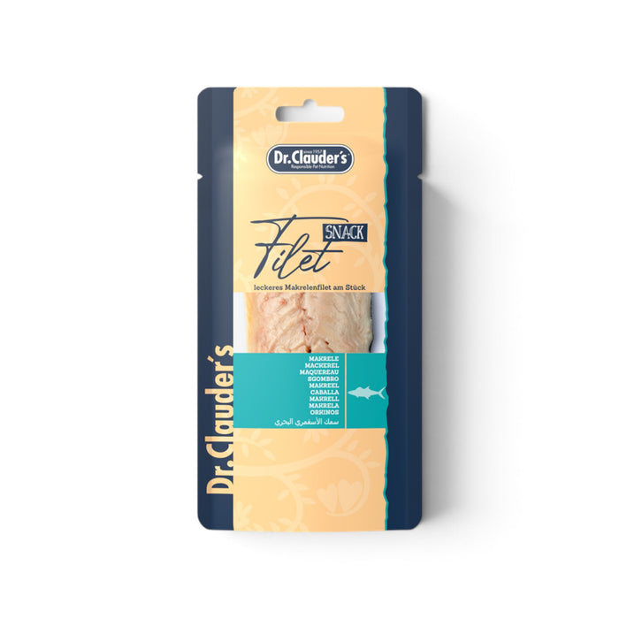 muunchy.de Dr.Clauder's Filet Snack mit Makrelenfilet in einer 30g Packung für Hunde und Katzen