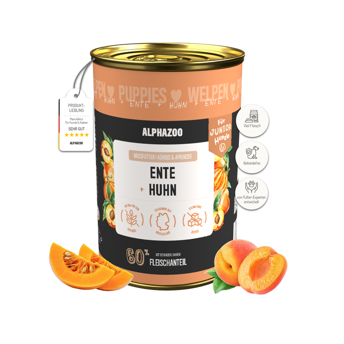 Ente + Huhn Nassfutter für Welpen
