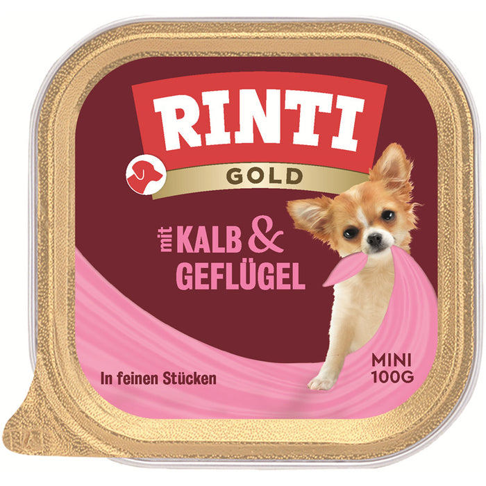 Rinti Gold Mini Kalb & Geflügel 16x100g