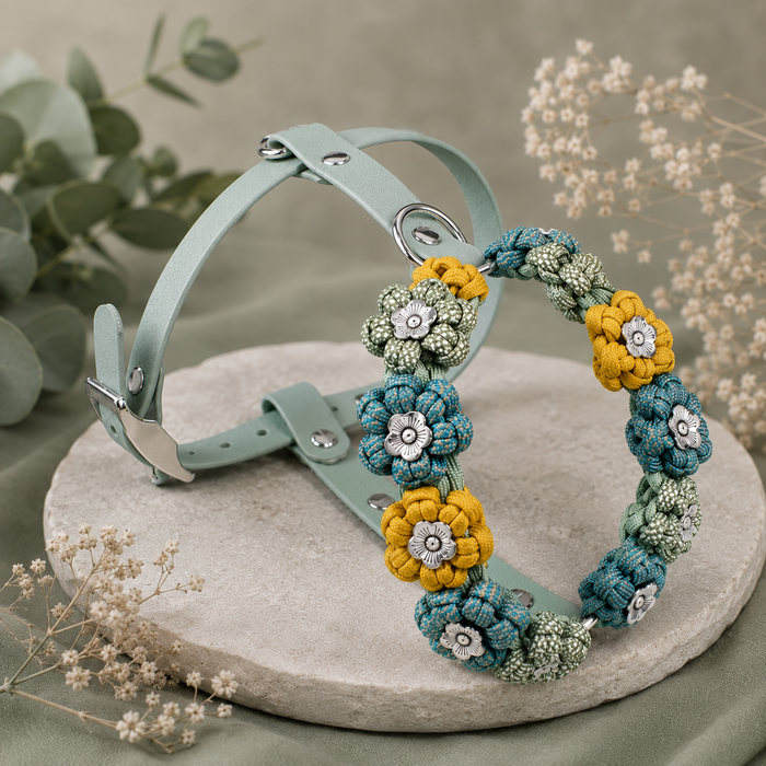 Hundegeschirr Blumen Tierluxe, Paracord, Biothane
