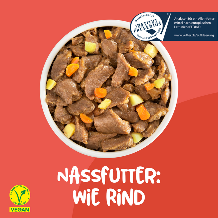 Vutter! Nassfutter: Wie Rind