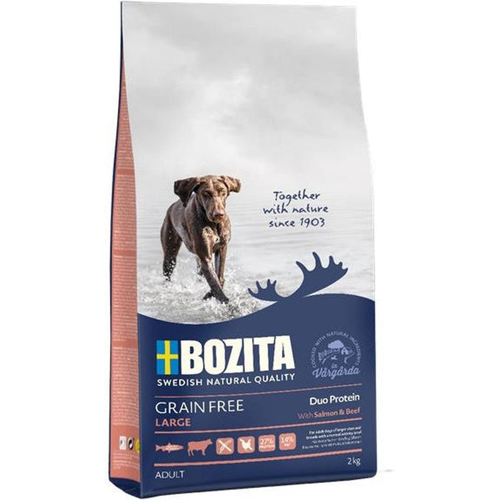 Bozita Dog Grain Free Salmon & Beef Large Eco Bundle 2x2kg.