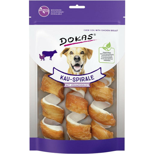 Dokas Hunde Snack Kauspirale mit Hühnerbrustfilet 110g